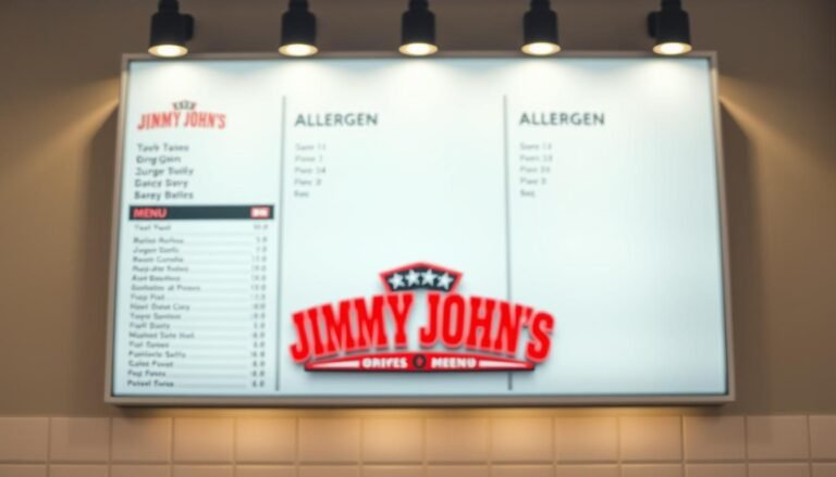 jimmy john's allergen menu